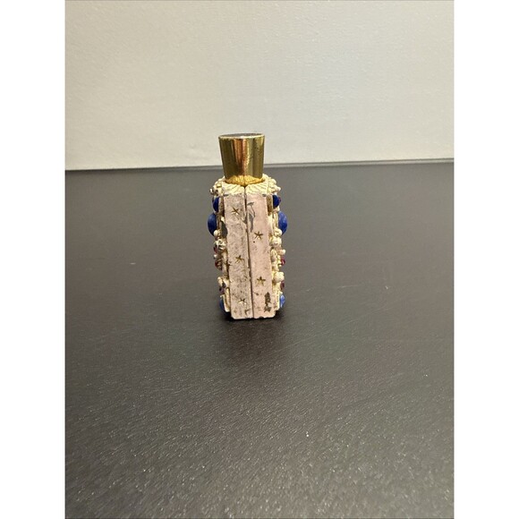 Vtg Florenza Perfume Bottle Filigree Jeweled Gems 1950s Vanity Item USA - Picture 2 of 10